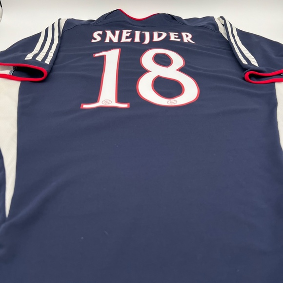 Sneijder #18 Ajax 2005/2006/2007 Away ORIGINAAL Adidas VTG Rare Soccer Jersey L - Picture 4 of 10